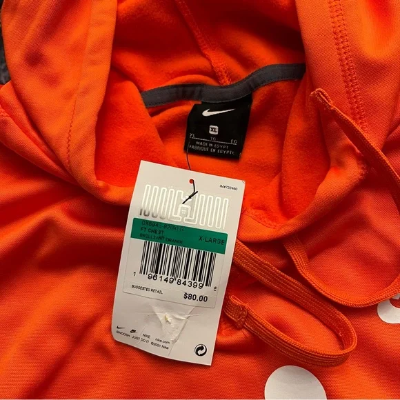 Nike WNBA Logo Men’s XL Hoodie Women’s Basketball Orange Pullover NEW - Picture 6 of 6
